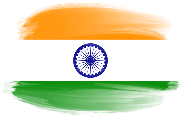 India Flag Brushstroke